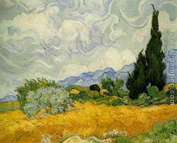 Vincent Van Gogh : Wheat Field with Cypresses II